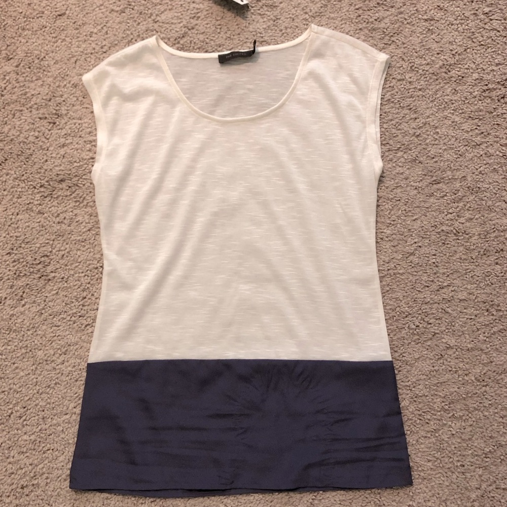 New with Tags The Limited Cream Blouse with Purple